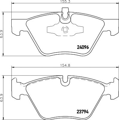 HELLA PAGID 8db355011941 -  Комплект тормозных колодок, дисковый тормоз